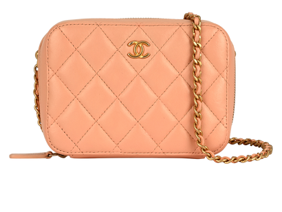 Pearl Crush Camera Bag, &pound;2,200, Handbags, Pink, Leather, Front view